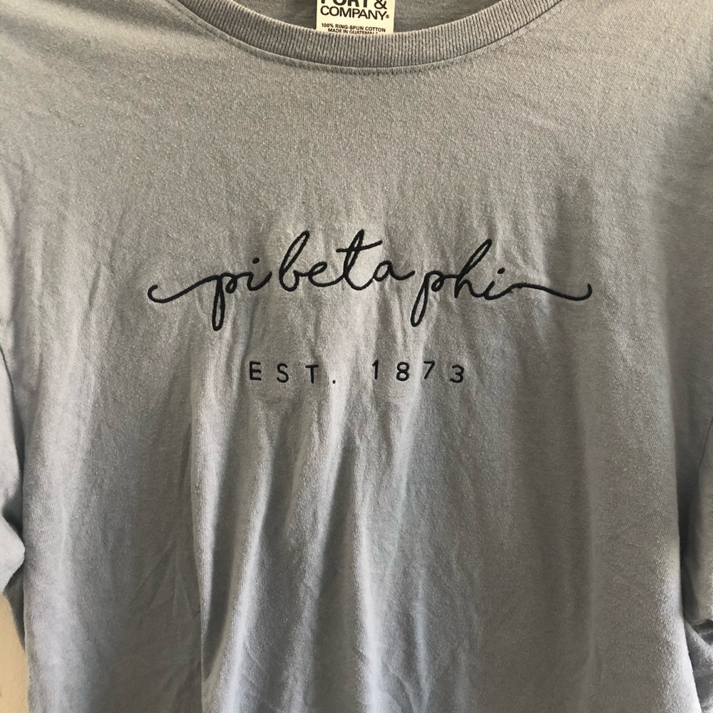 Pi Beta Phi Casual T Shirt - Embroidered Logo